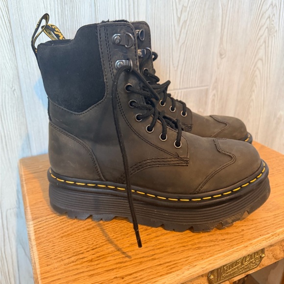 Dr.Martens Zebzag 8 Tie Suede Burnished Waxy Boots Men's Size US 7 Womens 8 - Picture 4 of 6